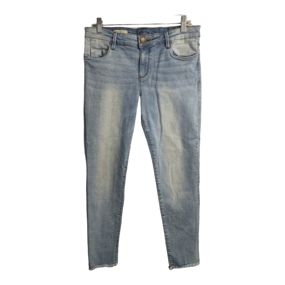Kut from the Kloth Bridgette Ankle Skinny Raw Hem Casual Denim Jeans Sz 10